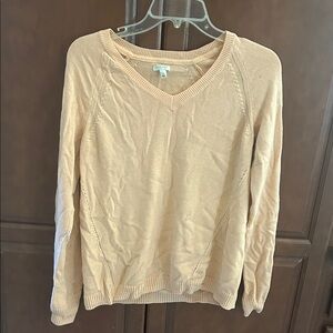 V-Neck Orange Cream Sweater